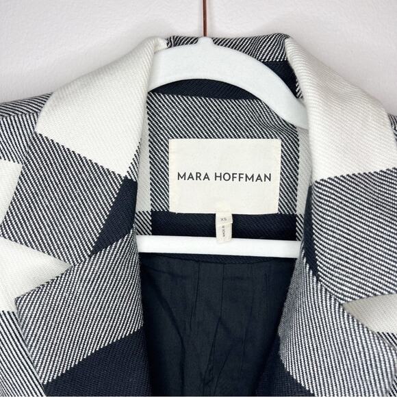 Mara Hoffman Tatum Jacket Blazer Gingham Plaid Size XS Extra Small - Picture 3 of 8